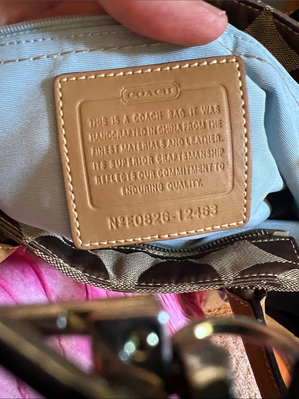 Coach Brown and Tan Shoulder Bag - Picture 6 of 8